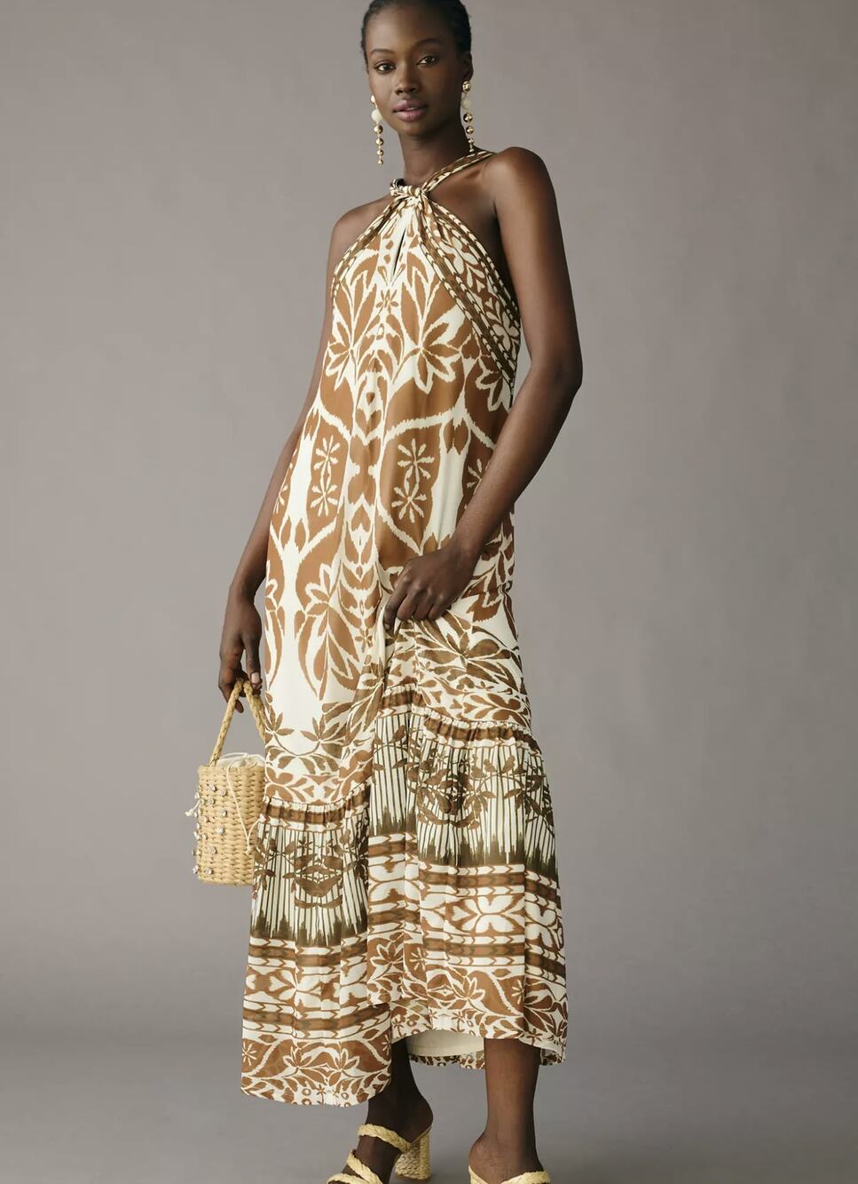 Anthropologie Vineet Bahl Printed Halter Dress